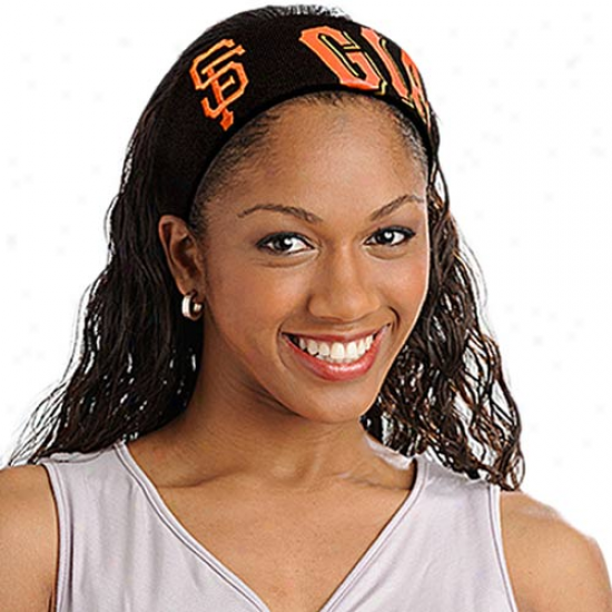 San Francisco Giants Ladies Black Fanband Jersey Headband