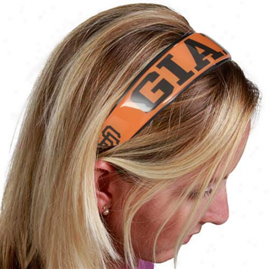 San Francisco Giants Ladies Orange Large Domed Headband