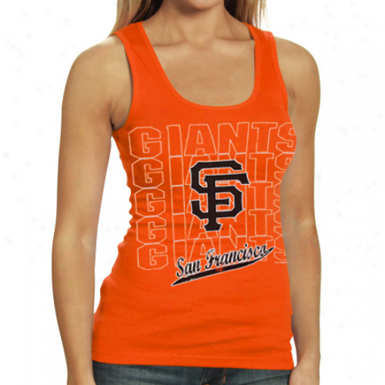 San Francisco Gianta Ladies Orange Repeter Tank Top