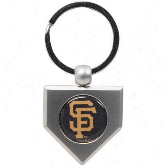 San Francisco Giants Silver Pewter Home Plate Keychain