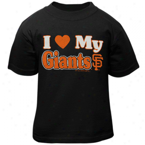 San Francisck Giants Toddler I Heart My Team T-shirt - Black