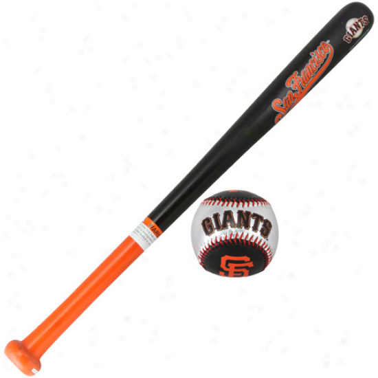 San Francisco Giants Wood Bat & Soft Strike Baseball Set