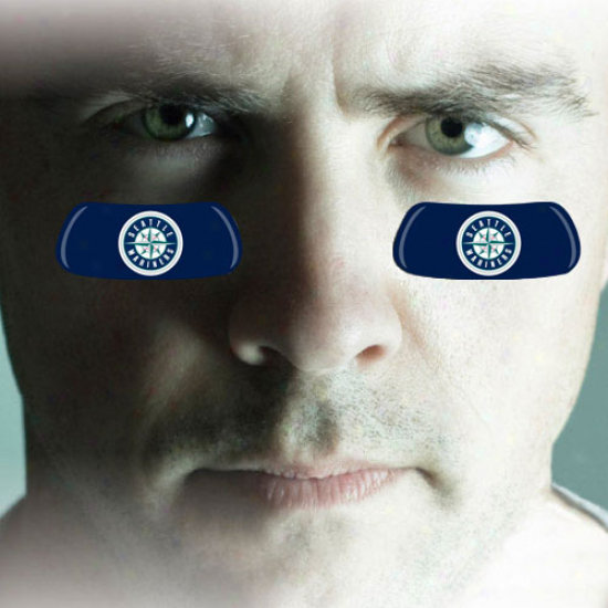 Seattle Mariners 2-pair Ships Blue Team-colored Eye Black Strips