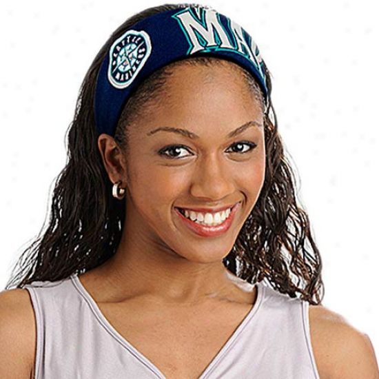 Seattle Mariners Ladies Navy Blue Fanband Jersey Headband