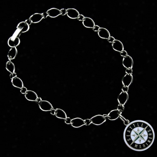 Seattle Mariners Ladies Silver-tone Charm Bracelet