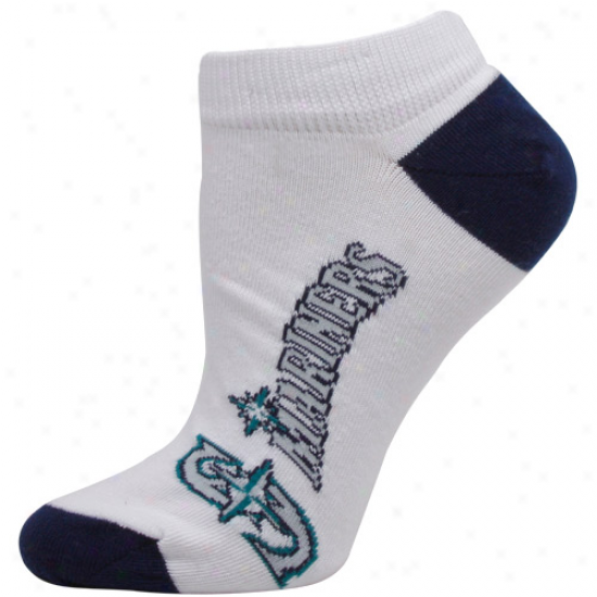 Seattle Mariners Ladies White Arched Tem Name Ankle Socks