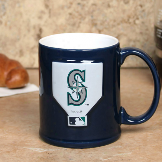 Seattle aMriners Navy Blue 11oz. Ceramic Sculpted Mug