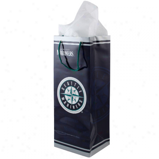 Seattle Mariners Nqvy Blue Bottle Gift Bag