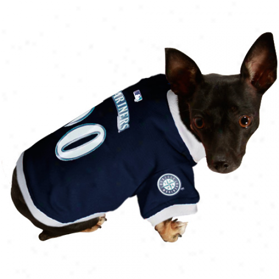 Seattle Mariners Navy Blue Mesh Pet Jersey