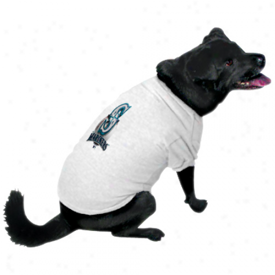 Seattle Mariners Performance Pet T-shirt - White