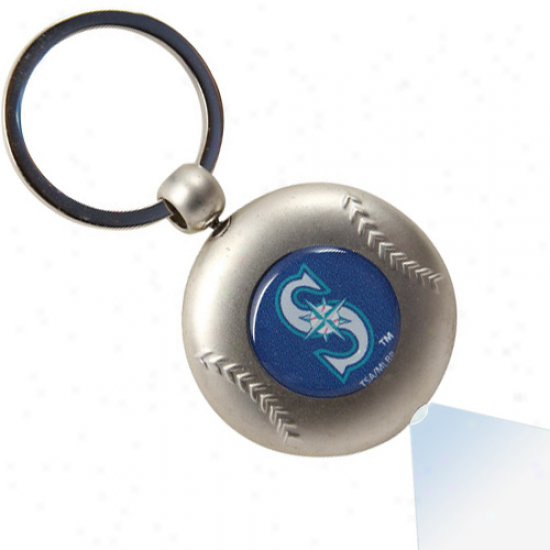 Seattlee Mariners Silver Baseball Flashlight Keychain