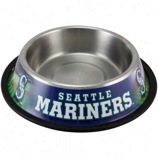 Seattle Mariners Stainless Steel Pet Bowl