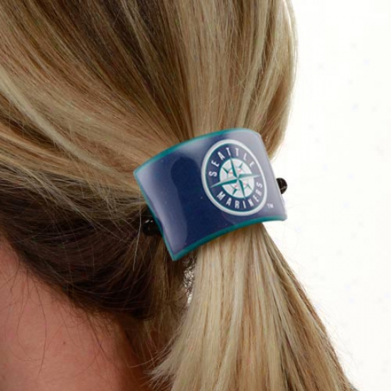 Seattle Mariners Team Logo Cuff Ponytail Holder