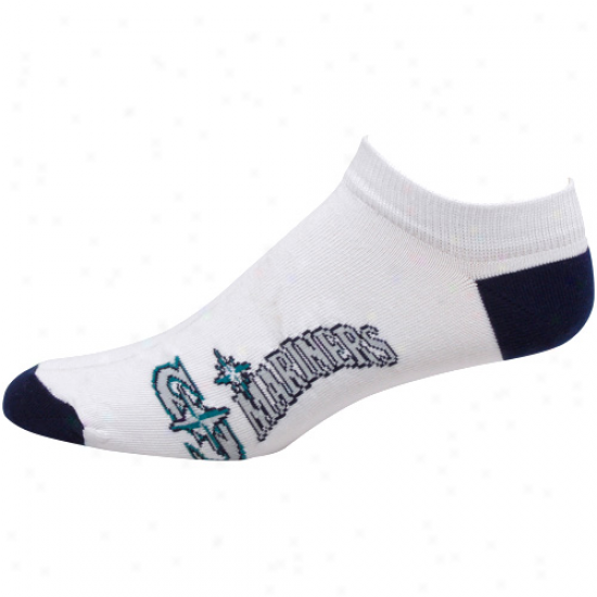 Seattle Mariners Wihte Team Logo Ankle Socks