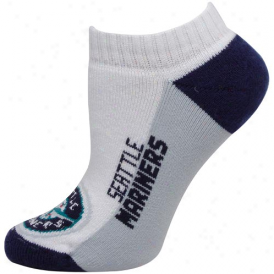 Seattle Mariners Women's Script Ankle Socks - White