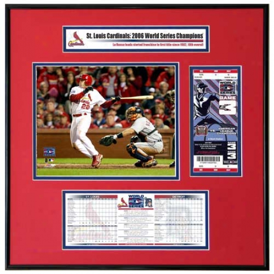 St Louis Cardinaos 2006 World Series Champions David Eckstein Ticket Frame Jr