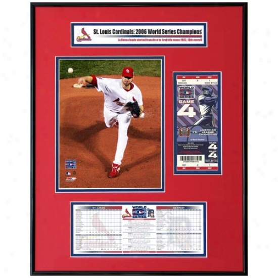 St Louis Cardinala 2006 World Series Champions Chris Carpenter Ticket Frame Jr