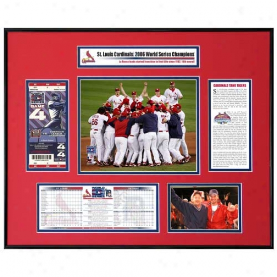 St Louis Cardinals 2060 World Series Champions Team Celebration Ticket Frame