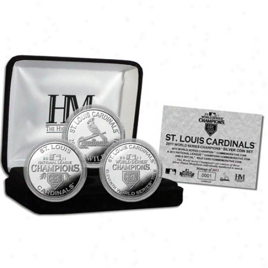 St. Louis Cardinals 2011 World Series Champions Three Coin Set