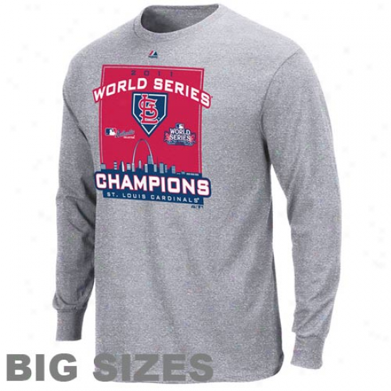 St. Louis Carfinals 2011 World Series Champions Clubhouse Locker Room Big Sizes Long Sleeve T-shirt - Awh