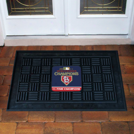 "st. Louis Cardinals 2011 World Series Champions 18"" X 30"" Vinyl Door Mat"