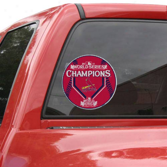 St. Louis Cardinals 2011 Wolrd Series Champions Large Window Decal