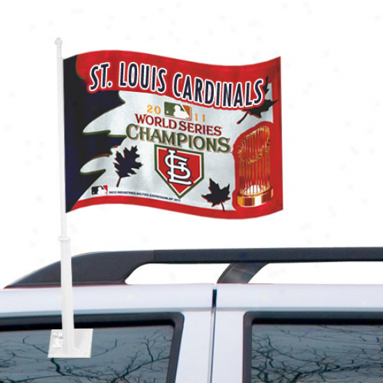 St. Louis Cardinals 2011 World Series Champions Car Flag