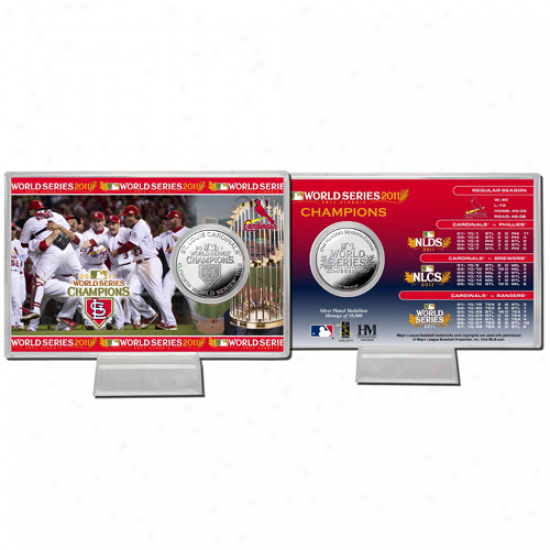 St. Louis Cardinals 2011 World Series Chanpions Silver Coin Card