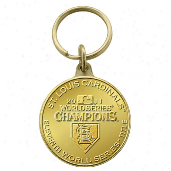 St. Louis Cardinals 2011 World Series Champions Brown Coin Keychain