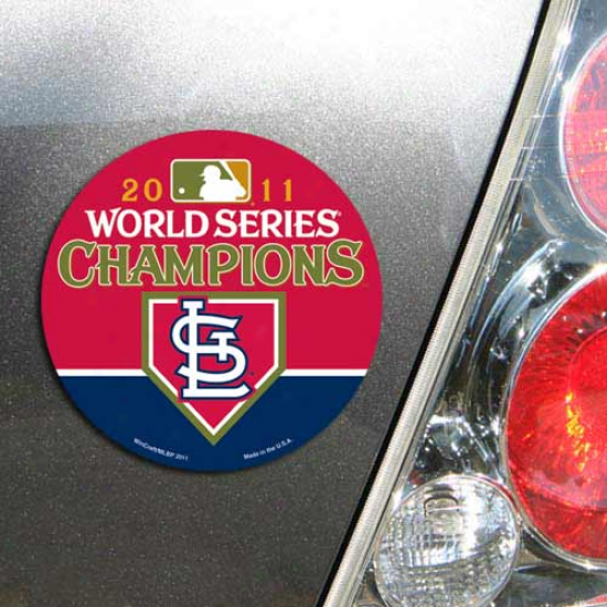 "st. Louis Cardinals 2011 World Series Champions 4"" Die Cut Magnet"