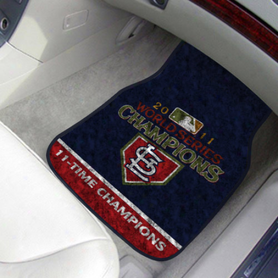 St. Louis Cardinals 2011 World Series Champions 2-piece Carpet Car Mat