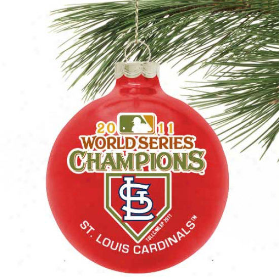 "st. Louis Cwrdinals 2011 World Series Champions 3 1/4"" 11-time Champs Ornament"