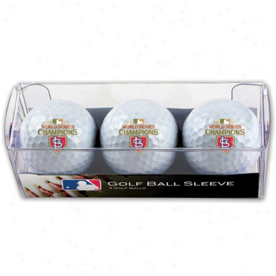 St. Louis Cardinals 2011 World Series Champions Three Golf Ball Sleeve