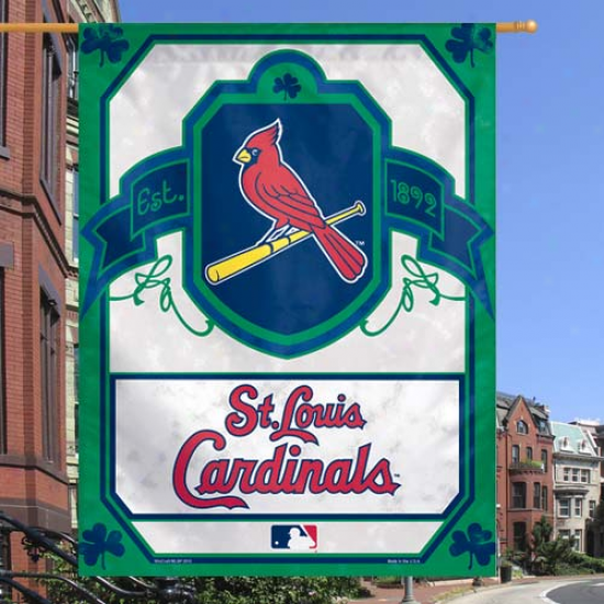 St. Louis Cardinals 27'' X 37'' Irish Vertical Banner Flag