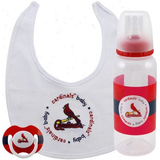 St. Louis Cardinals 3-iece Pacifier, Bib & Bottle Gift Set