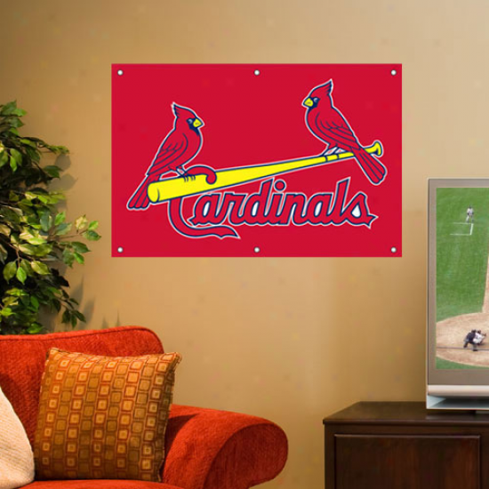 St. Louis Cardinals 3' X 2'  Red Applique Logo Fan Banner