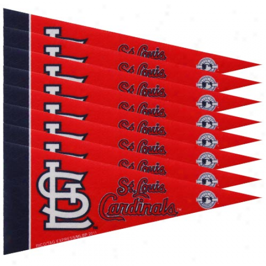 St. Louis Cardinals 8-pack 4'' X 9'' Red Mini Pennant Set