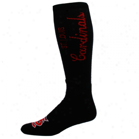 St. Louis Cardinals Black Snap Back Tall Socks