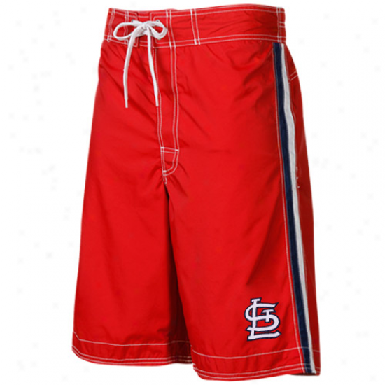 St. Louis Cardinals Cardinal Color Block Team Logo Boardshorts