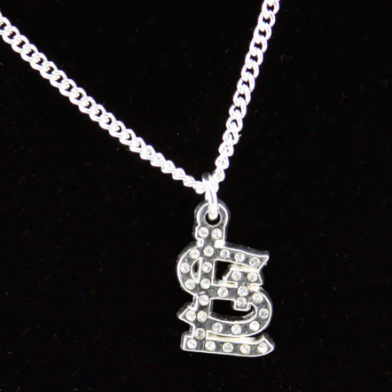 St. Louis Caeddinals Crystal Logo Necklace