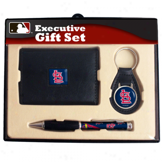 St. Louis Cardinals Administration Wallet, Wedge Fob & Write Gift Set