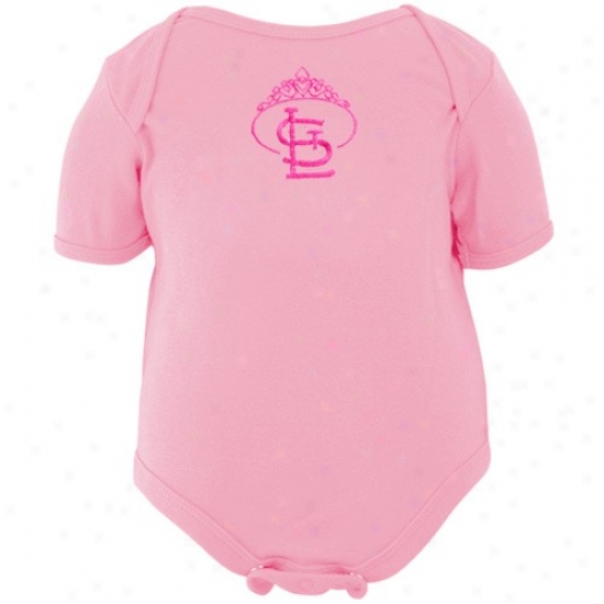 St. Louis Cardinals Infant Girls Pink Tiara Creeper