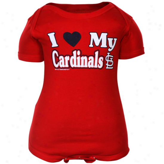 St. Louis Cardinals Infant Red I Heart My Team Creeper