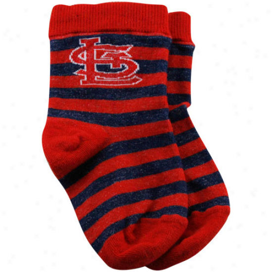 St. Louis Cardinals Infant Red-navy Blue Rugby Socks