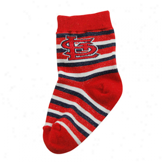 St. Louis Cardinals Infant Sport Stripe Socks - Red/royall Blue