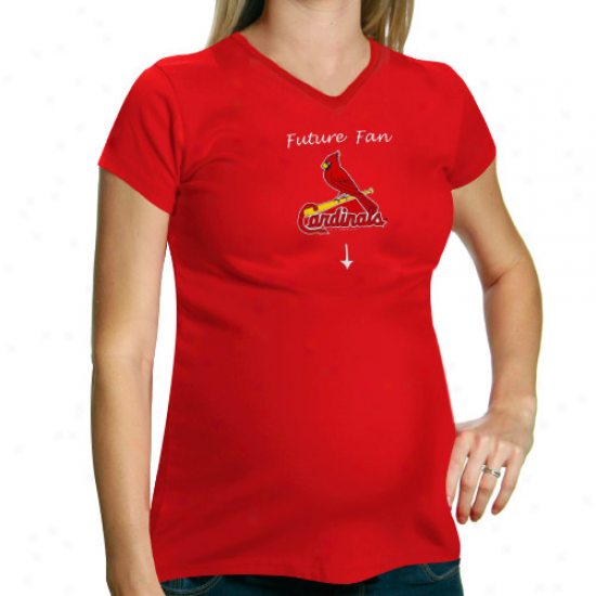 St. Louis Cardinals Ladies Future Fan Maternity V-neck T-shirt - Red