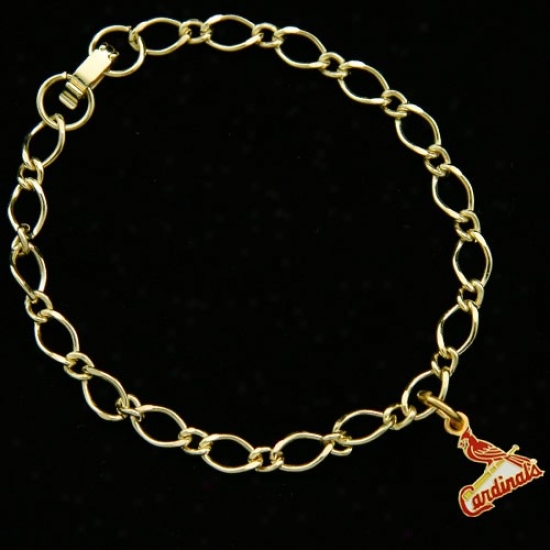 St. Louis Cardinals Ladies Gold-tone Charm Bracelet