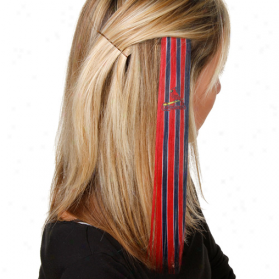 St. Louos Cardinlas Ladies Navy Blue-cardinal Sports Extension Hair Clips