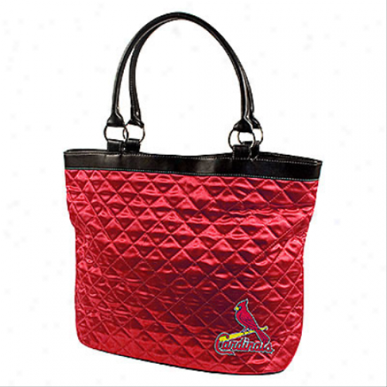 St. Louis Cardinals Ladies Red Quilted Tote Bag