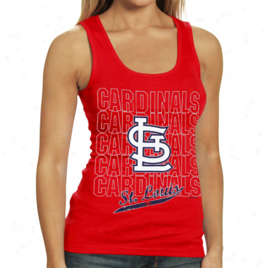 St. Louis Cardinals Ladies Red Repeater Tank Top